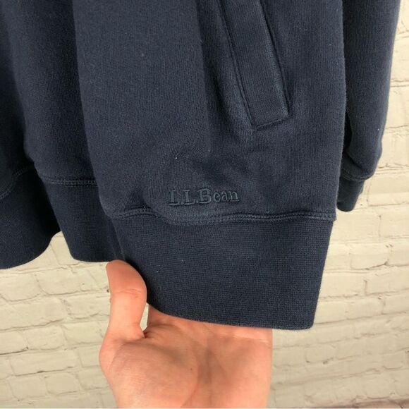 L.L. Bean Blue Quarter Zip Pullover Men's Sz Medium - Picture 4 of 8
